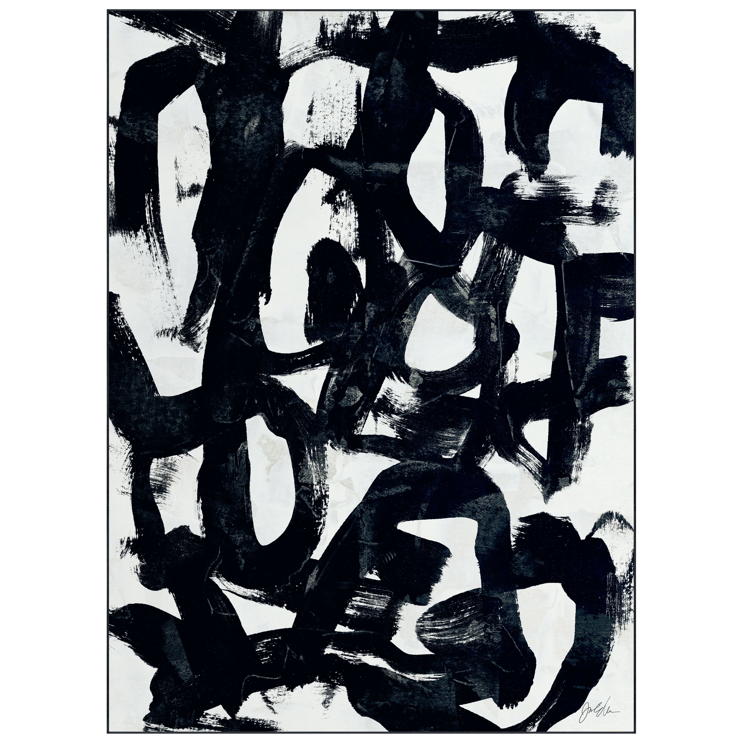 Graffiti Tangle I Washable Abstract Art Area Rug size 8'x10', Power-loomed, Heavenly Softness with Non-Slipping Backing