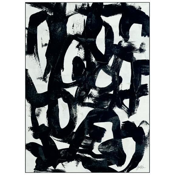 Graffiti Tangle I Washable Abstract Art Area Rug size 8'x10', Power-loomed, Heavenly Softness with Non-Slipping Backing