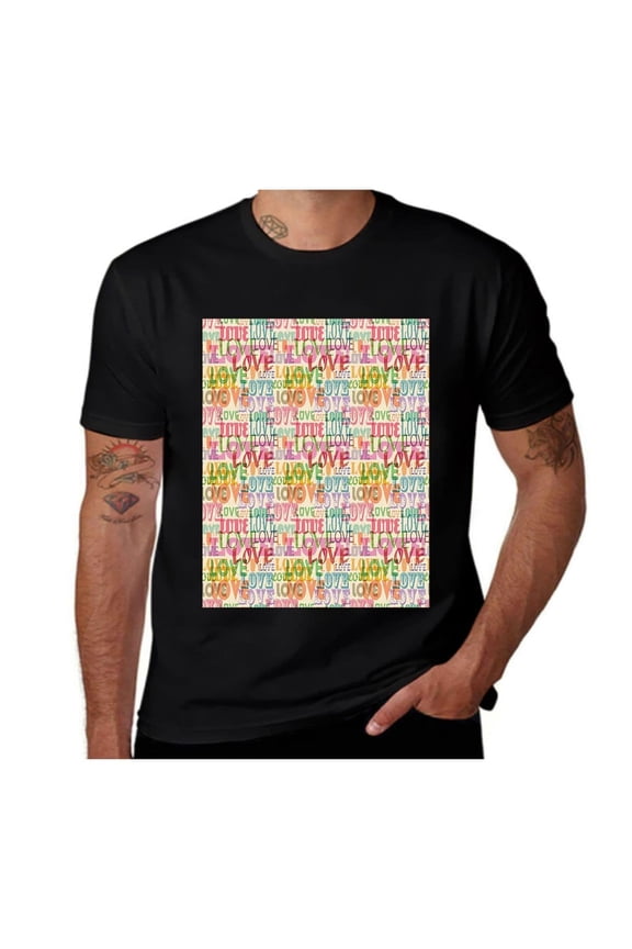 Graffiti Teen Love-Psychedelic-Multicolor- Casual Streetwea Everyday Tshirt Comfortable Wear tee shirt
