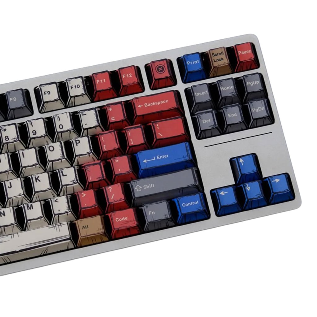 Graffiti Theme PBT Keycaps 151Keys Original Height and Heat Sublimated