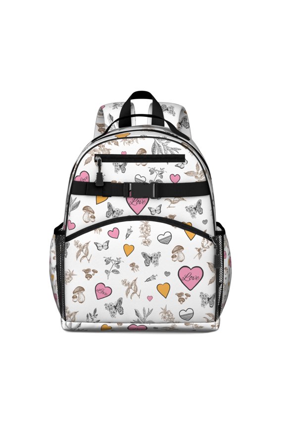 Graffiti Toddler Backpack Adjustable Padded Straps Chest Buckle Water-Resistant Durable School Backpack