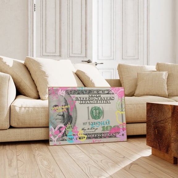 Graffiti Trendy Money Preppy Room Decor Urban 100 Dollar Bill Unframed Paper Print