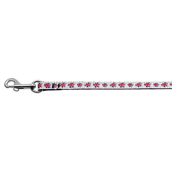Graffiti Union Jack- UK Flag Nylon Ribbon Leash .38 inch wide 4ft Long