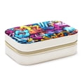 thumbnail image 1 of Graffiti Velvet Portable Jewelry Organizer Box with Removable Compartment - Earring Holder and Gift Jewelry Box, 1 of 7