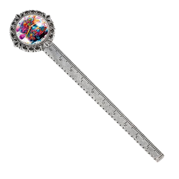 Graffiti Vintage Silver Lace-Edged Bookmark: a Gift for Readers and Book Lovers