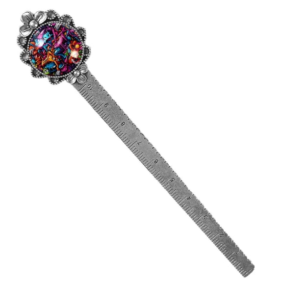 Graffiti Vintage Silver Lace-Edged Bookmark: a Gift for Readers and Book Lovers