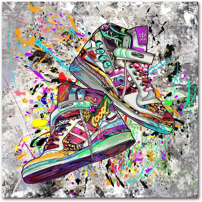Poster Street Art Banksy - Shoes Par Andy Baker, édition Limitée