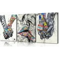thumbnail image 1 of Graffiti Wall Art Sports Poster Football, Basketball, Baseball Wall Decor for Gym & Boys Room Built-in Lightweight Urban Sports Themed Artwork（Only canvas）, 1 of 6