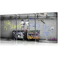 thumbnail image 1 of Graffiti Wall Art Sports Poster Football, Basketball, Baseball Wall Decor for Gym & Boys Room Built-in Lightweight Urban Sports Themed Artwork（Only canvas）, 1 of 6