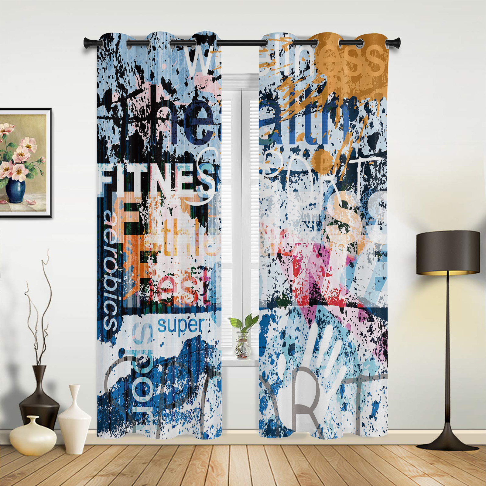 Graffiti Wall Curtains for Bedroom Living Room Drapes Kitchen Children