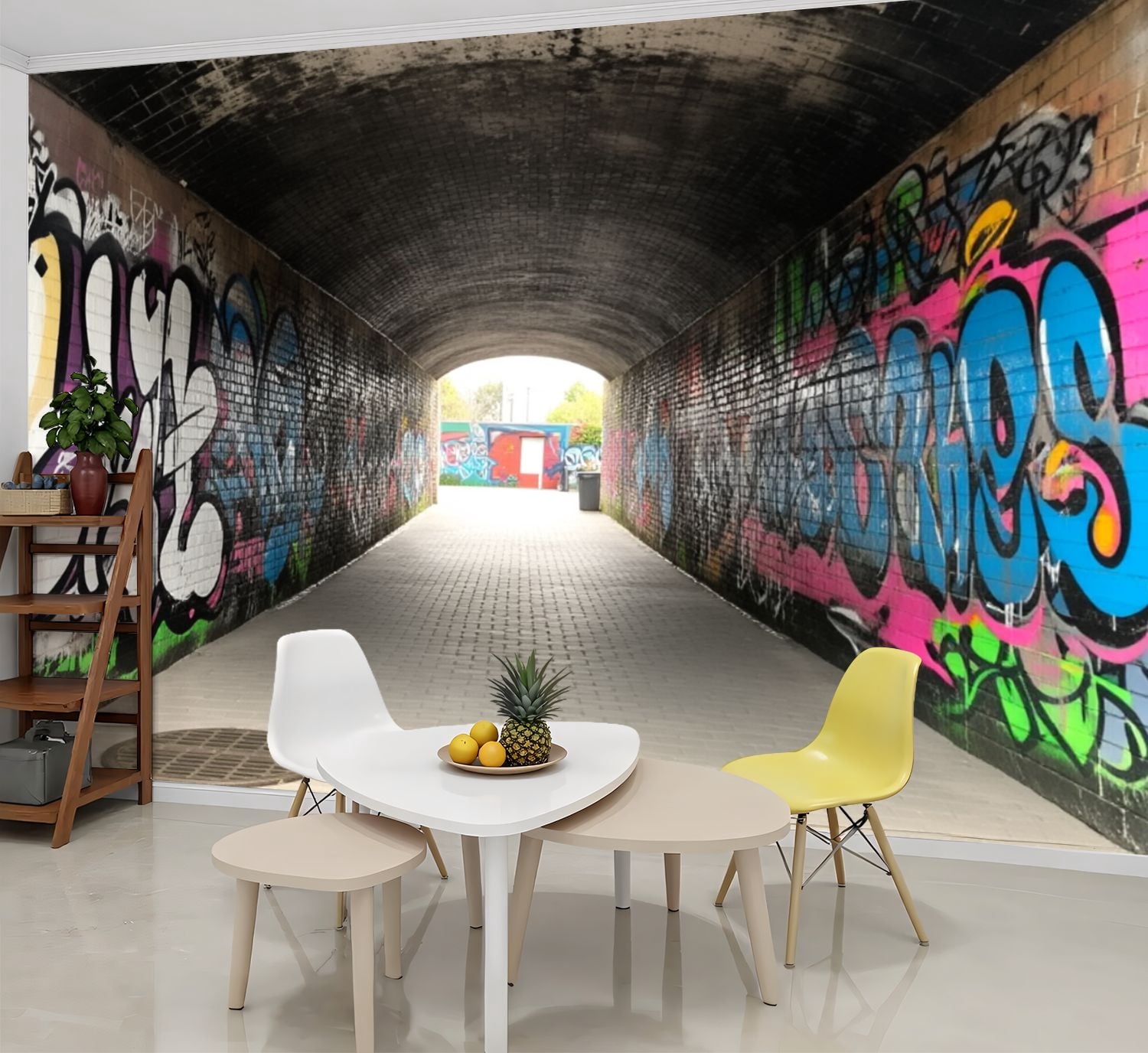 Graffiti Wallpaper Graffiti Tunnel Colorful Street Art Peel and Stick ...