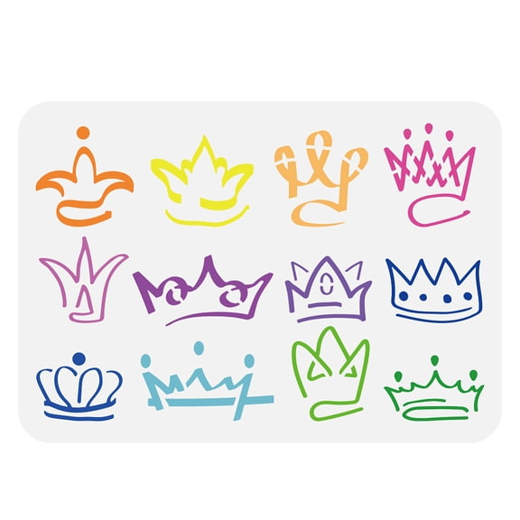 Graffiti style Painting Stencil 8.3x11.7inch 12 styles Patterns Drawing Template Stencil Plastic PET Graffiti Theme Template for Wall Furniture Floor Decoration