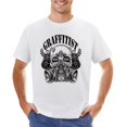 thumbnail image 1 of Graffitist Men’s T-Shirt 100% Cotton Casual Short Sleeve Tops Gift Tee White XS, 1 of 5