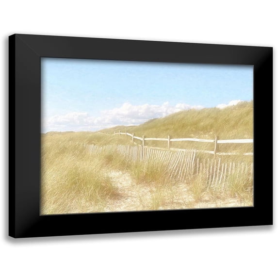 Grafitee Studios 24x19 Black Modern Framed Museum Art Print Titled - Seagrass Dunes