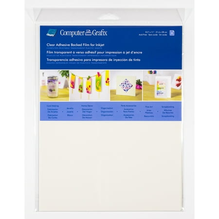Grafix 8.5" x 11" Clear Adhesive Inkjet Film