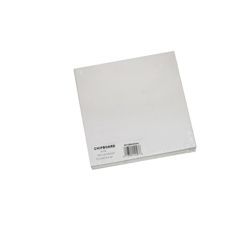 Grafix® White Medium Weight Chipboard Sheets, 25 Sheets