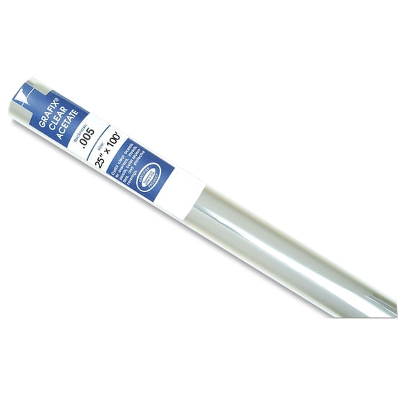 Grafix Clear Acetate - 25" x 100 ft x .005", Roll