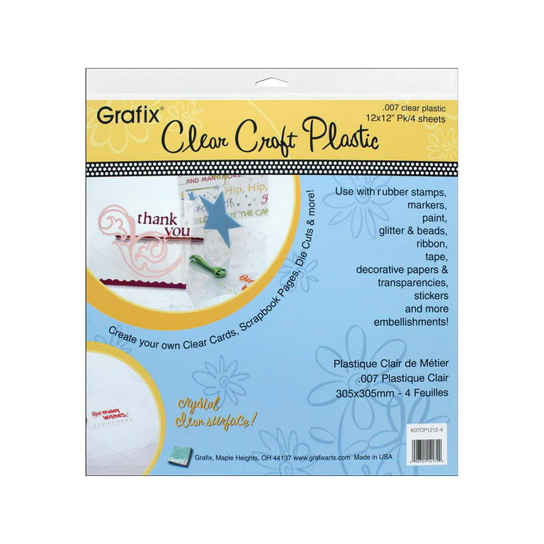 Grafix Craft Plastic Sheets 12X12 25/Pkg-Opaque Black .010