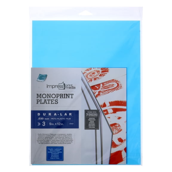 Grafix Dura-Lar Monoprint Plates, 9in x 12in, 3/Pkg.