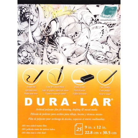 Grafix Dura-Lar Pad, .005mm, Matte, 9in x 12in