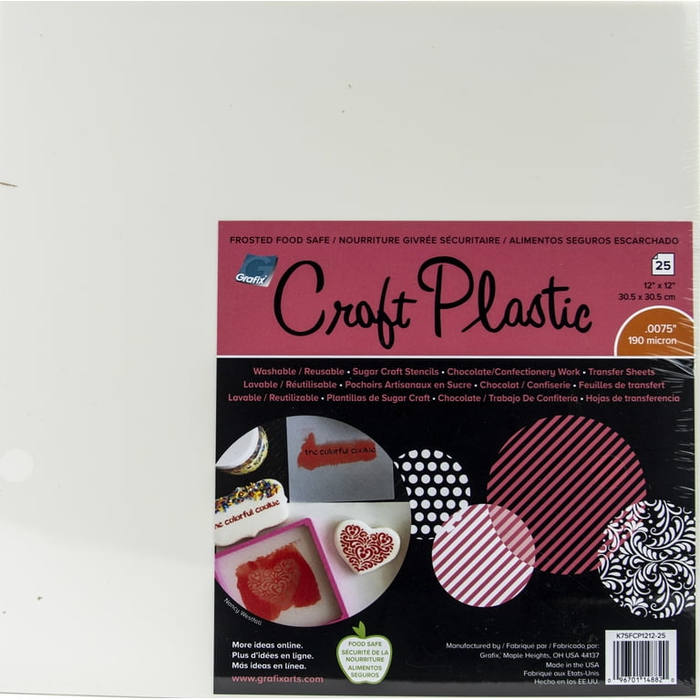 Grafix Foodsafe Craft Plastic Sheets 12X12 25/Pkg-Frosted .0075
