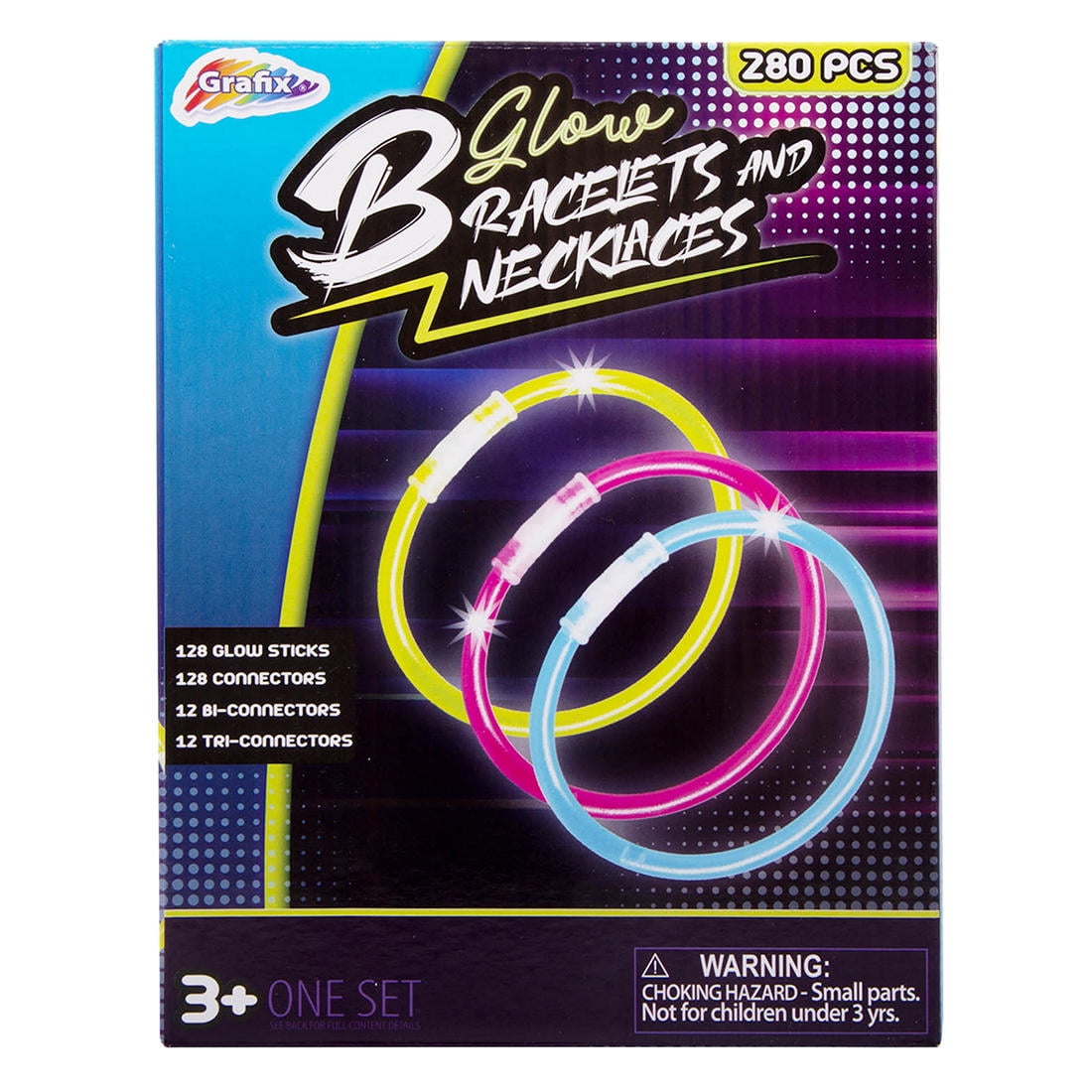 100 Glow Sticks Bulk Party Supplies - Glow In The Dark Fun Party Pack With  8
