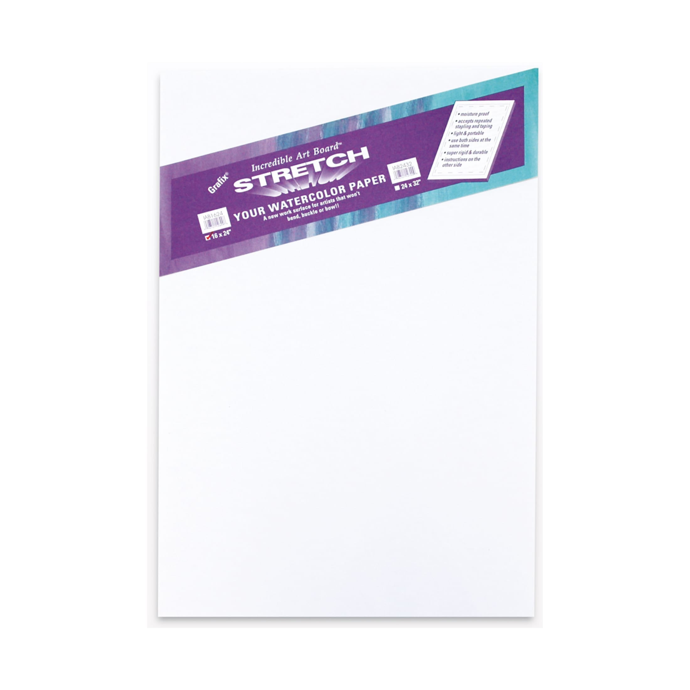 Grafix Lightweight White Foam Core Art Board, 16" x 24"