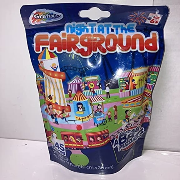 Grafix Night At The Fairgrounds Grab a Bag 45 Piece Puzzle