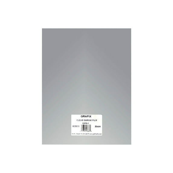 Grafix Shrink Film, 8-1/2 x 11 Inches, Clear, Pack of 50