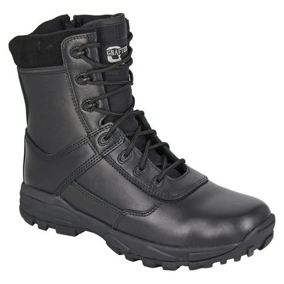 Grafters Mens Tiger Leather Combat Boots