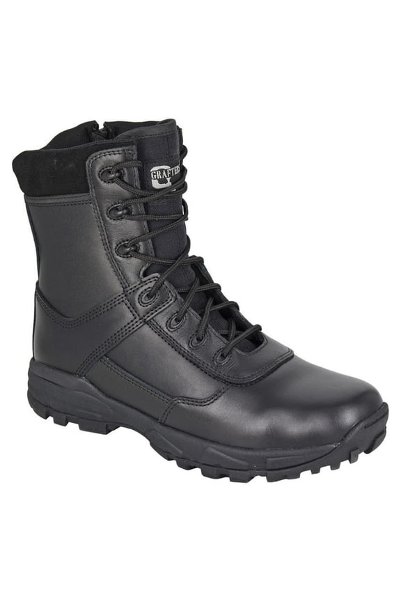 Mens Tiger Leather Combat Boots