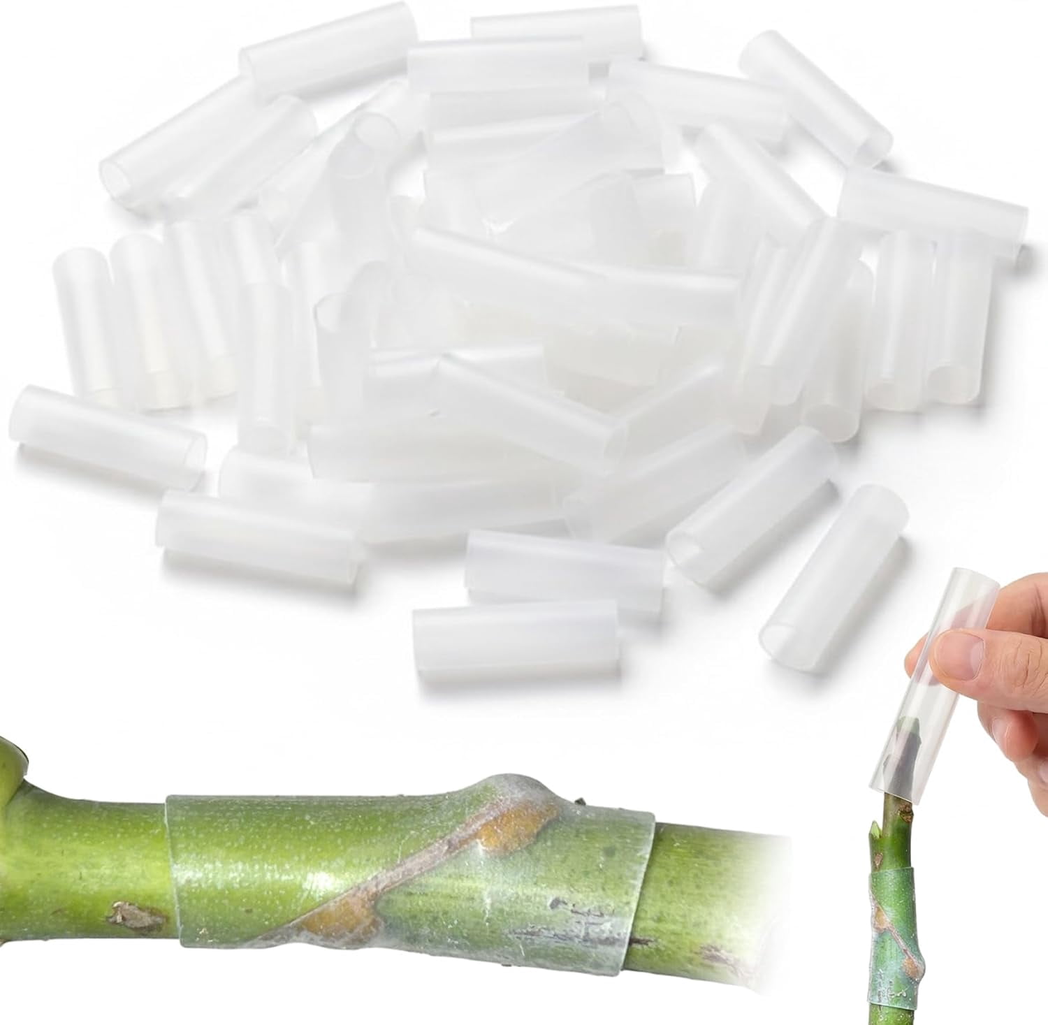 Grafting Tool 100PCS Silicone Sleeves Grafting Tape Flexible Plant Tree ...