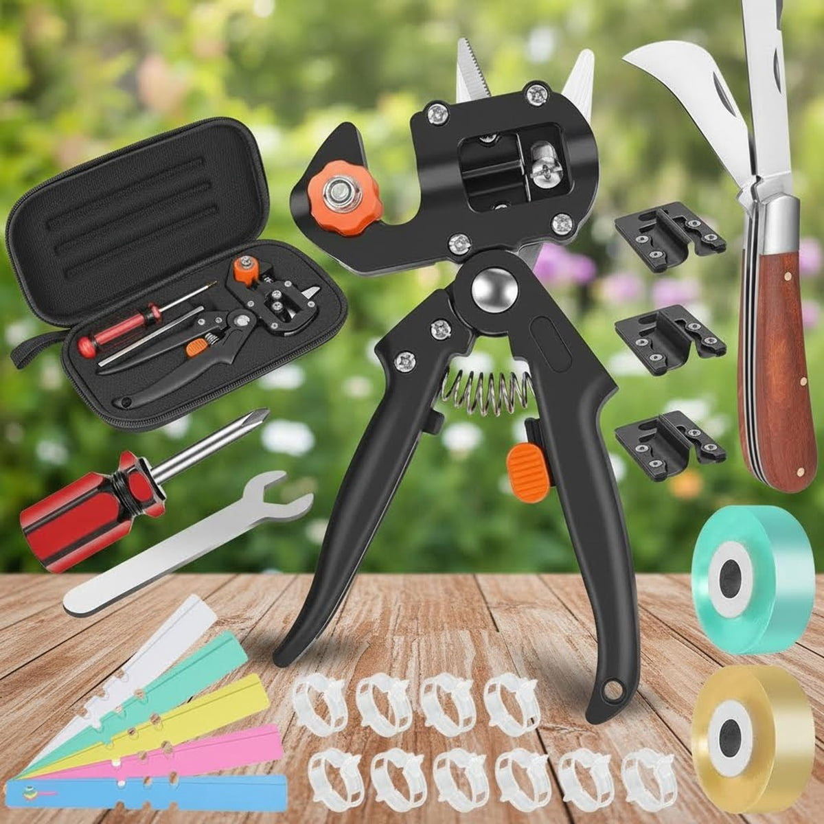 Grafting Tool, Pruning Scissors Kit, U/V/Omega-Graft Seedling for Fruit ...