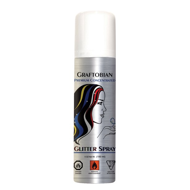 Graftobian Deluxe Silver Glitter Hairspray