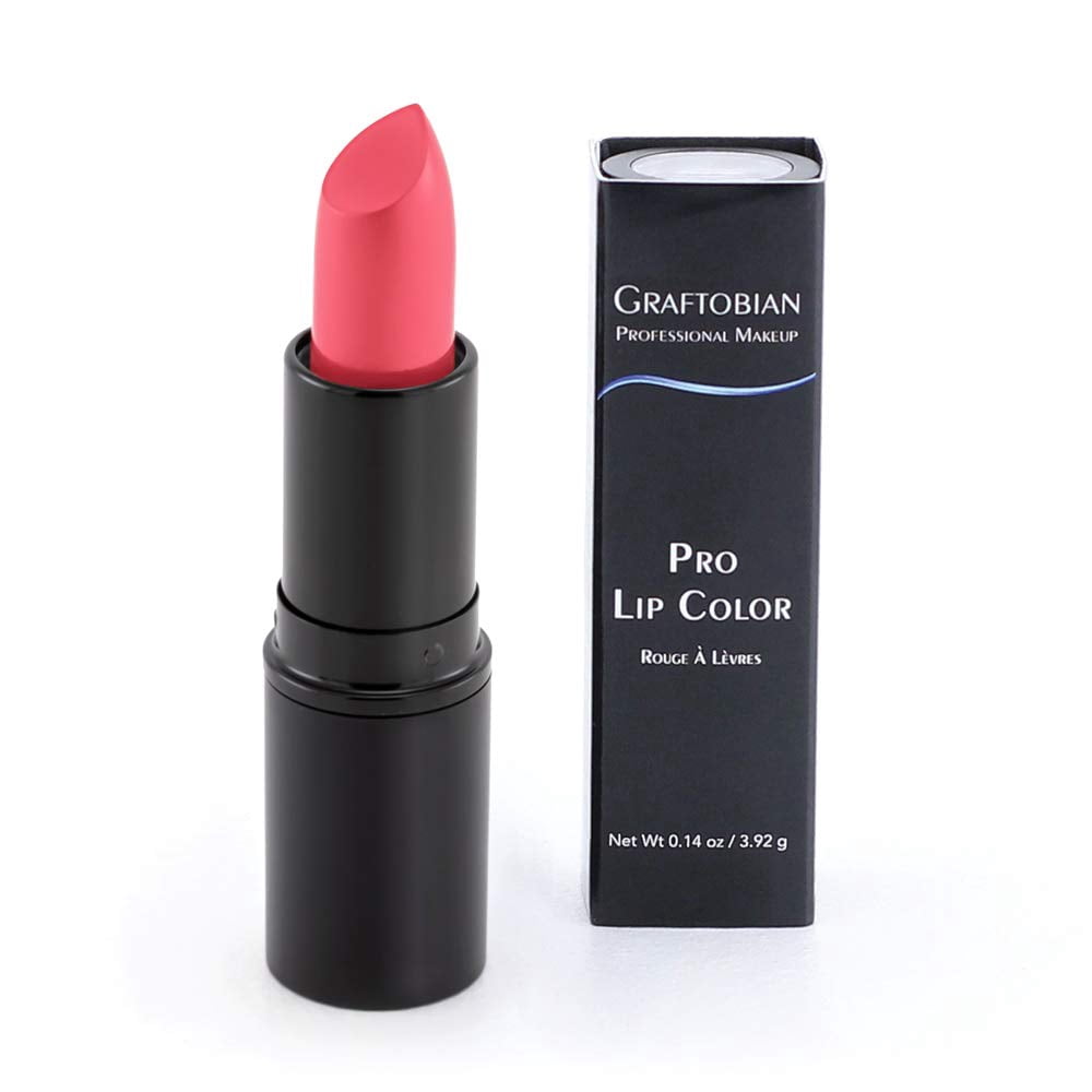 Graftobian Professional Color Lipstick - Ultra Long-Wearing, Comfortable Texture, Full Range of HD Shades, For All Skin Tones and Undertones, Velvety Smooth Semi-Matte Finish, Classic Rose