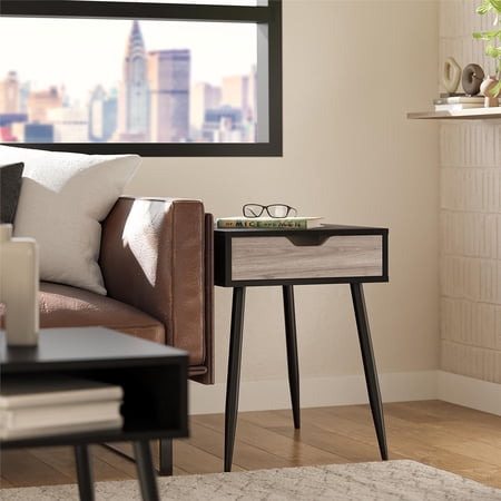Ameriwood Home Grafton End Table, Black Oak
