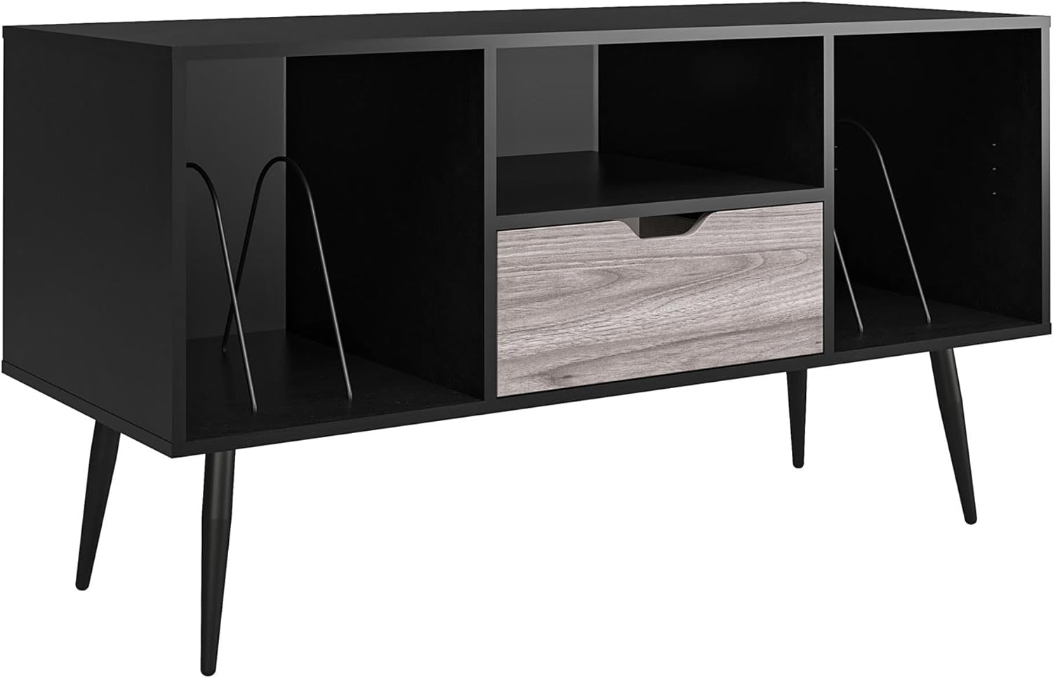 Grafton TV Stand for TVs up to 55", Black Oak