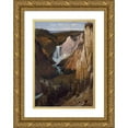 thumbnail image 1 of Grafton Tyler Brown 13x18 Gold Ornate Wood Frame and Double Matted Museum Art Print Titled - View of the Lower Falls, Grand Canyon of the Yellowstone (1890), 1 of 4