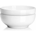 thumbnail image 1 of Gragaskl Serving Bowls, 9.5" Large Salad Bowls for Entertaining, Side Dishes, Pho, Pasta, Centerpiece Bowls for Dinner Parties, Kitchen Decor, Microwave & Dishwasher Safe, White, 1 of 6