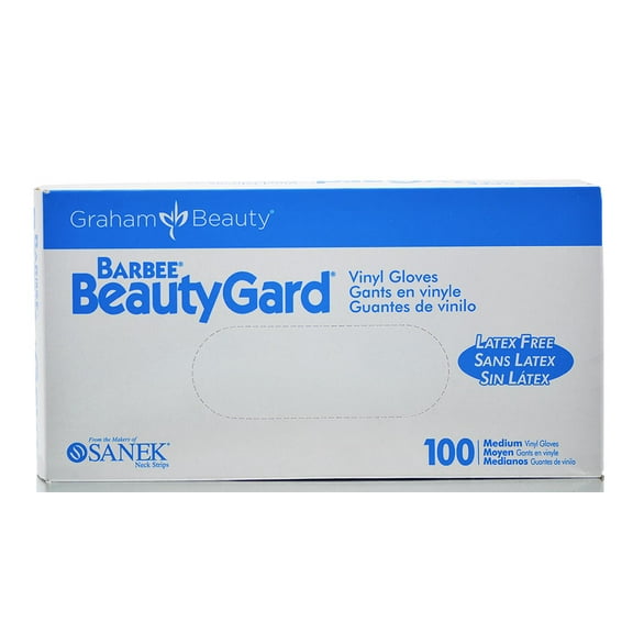 Graham Beauty Barbee Beauty Gard Vinyl Gloves - Medium 100 pcs/box