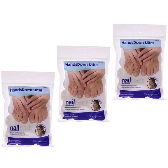 Graham Beauty HandsDown Ultra Nail and Cosmetic Pads Pads Unisex 60 Pc - 3 Pack