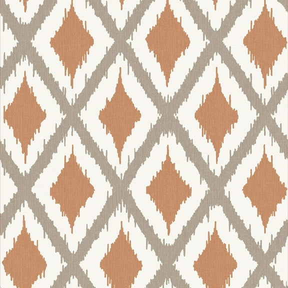 Graham & Brown Ikat Rust Wallpaper - N/A