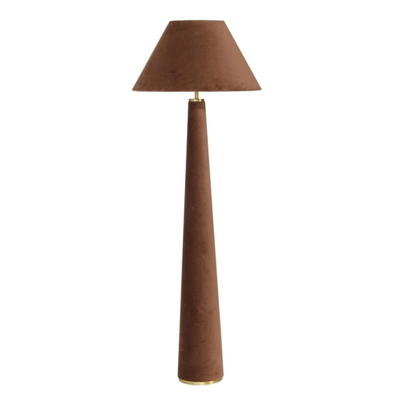 Graham Chocolate Brown Velvet Floor Lamp