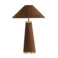thumbnail image 1 of Graham Chocolate Brown Velvet Table Lamp, 1 of 3