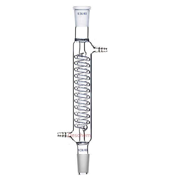 Graham Condenser,24/40,Jacket 200mm,Coil Glass Condenser,Laboratory Glassware