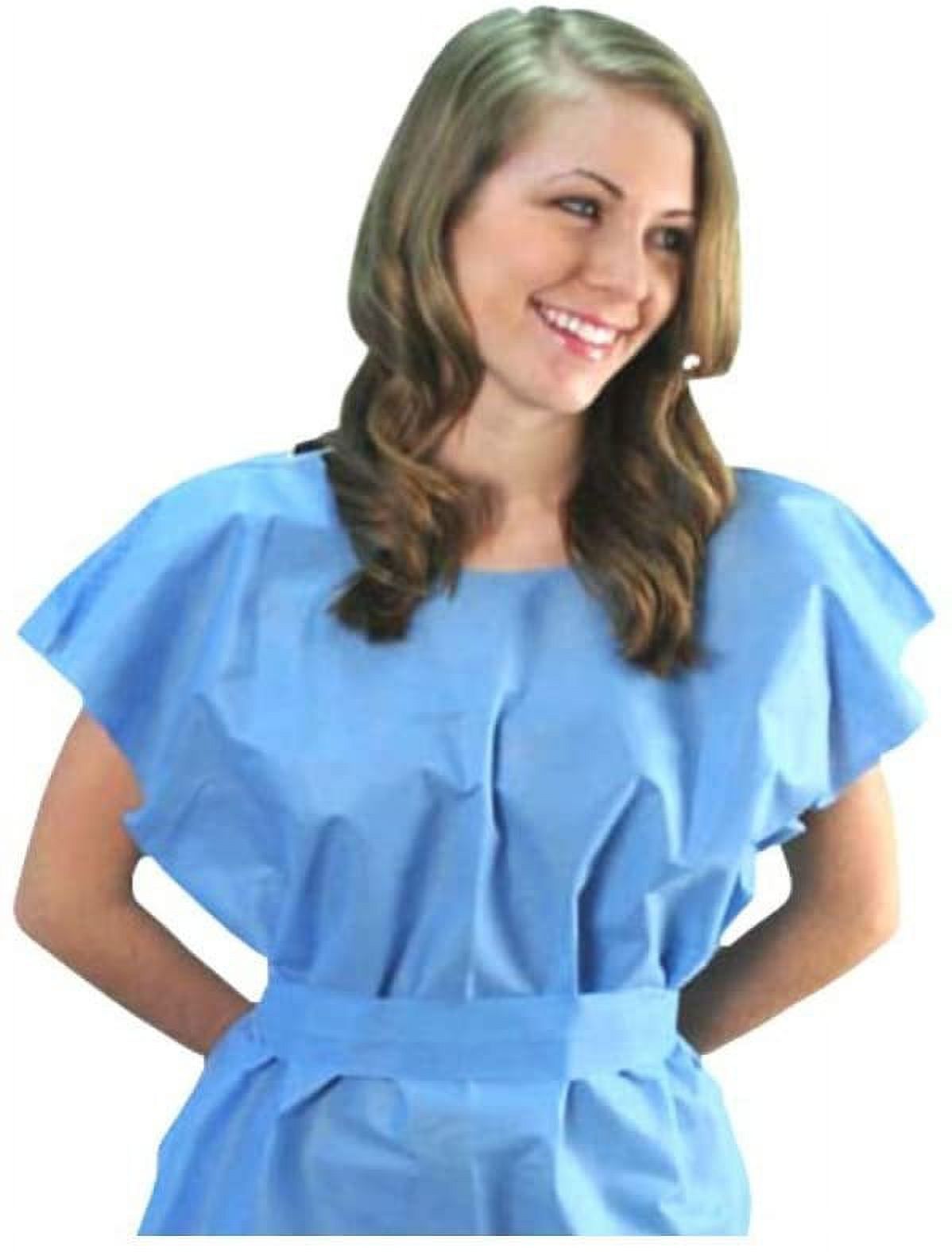 Graham Disposable Exam Gowns, Poly Tissue, 30 x 42, Blue, 50 per Carton