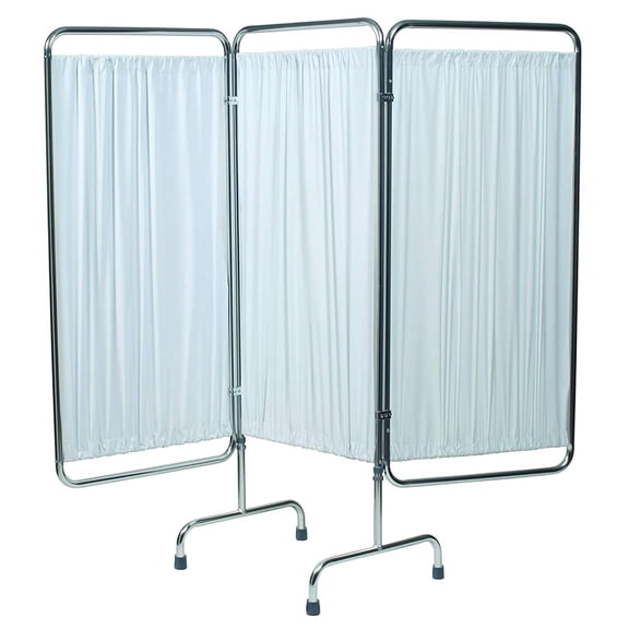 Graham-Field Grafco 3-Panel Medical Privacy Screen with Wheels - Folding & Rolling Room Divider, 70.25" x 79"