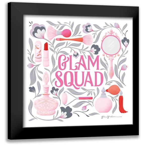 Graham, Gia 12x12 Black Modern Framed Museum Art Print Titled - Glam Squad I