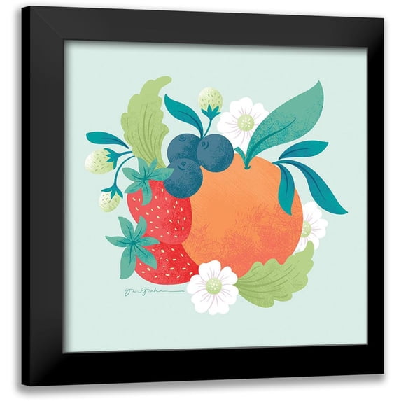 Graham, Gia 15x15 Black Modern Framed Museum Art Print Titled - Market Fresh II