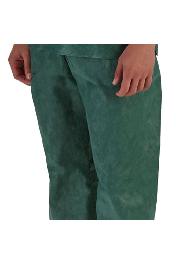 Disposable Nonwoven Scrub Pants Dark Green Large 30 Ct